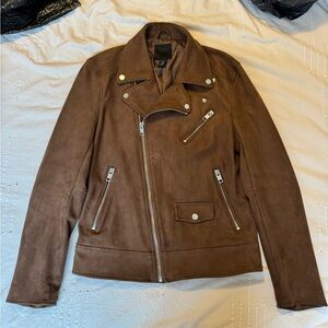 H&M Faux Suede Biker Jacket - S